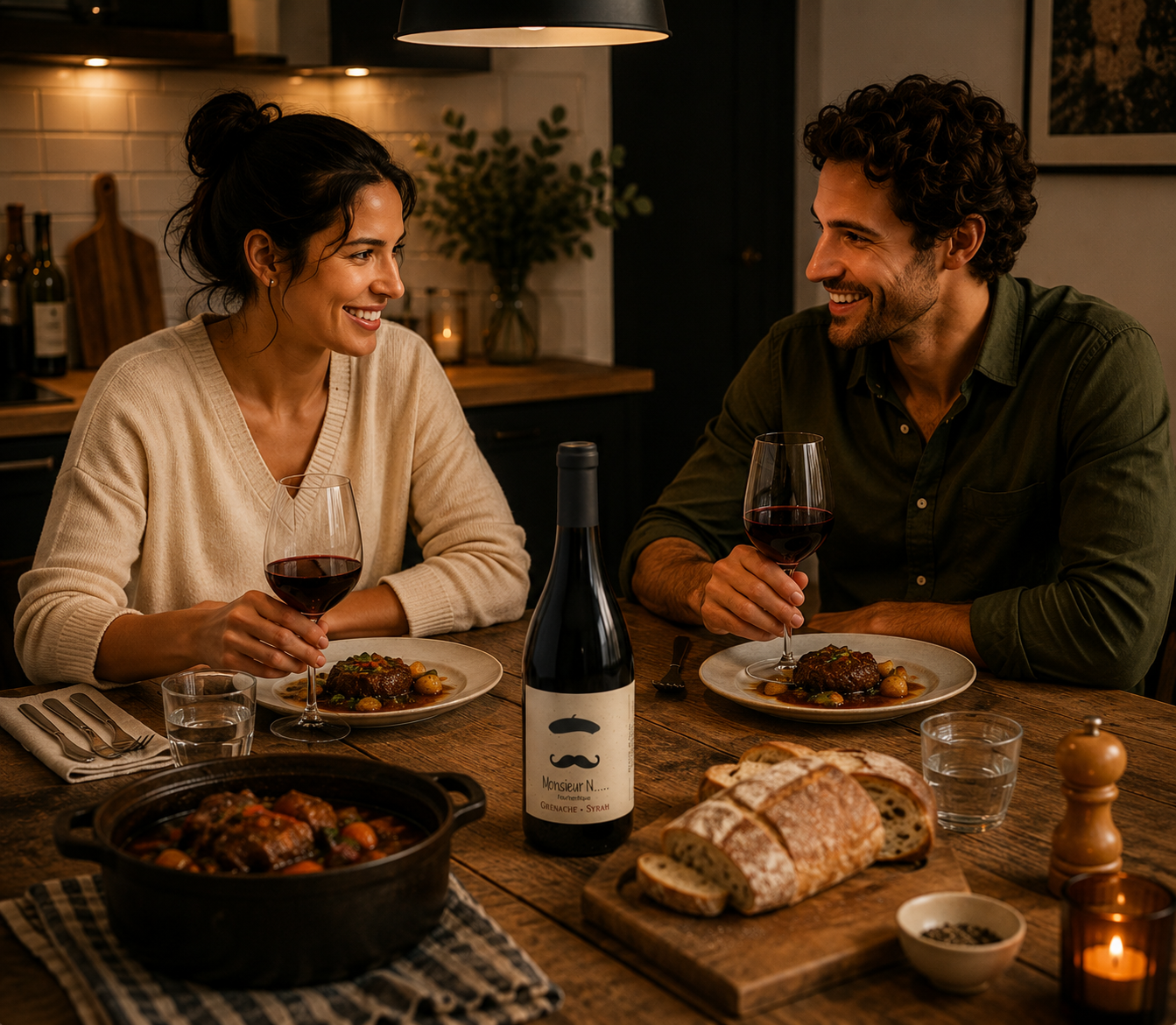 Un dîner sans chichi avec Monsieur N Grenache-Syrah